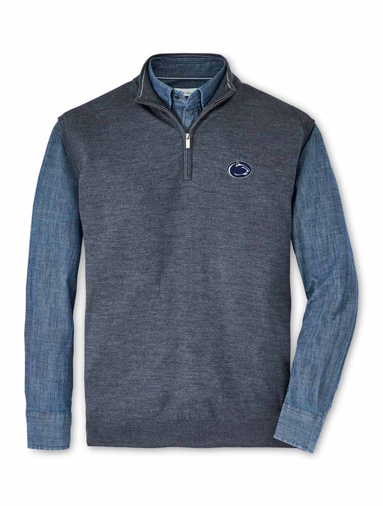 Penn State Quarter Zip Sweater Vest | Peter Millar