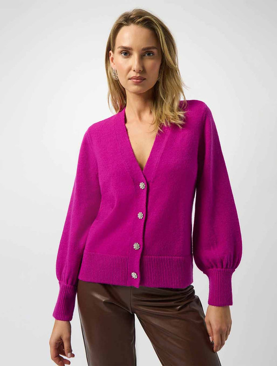 Puff Sleeve Cardigan Sweater | Joseph Ribkoff