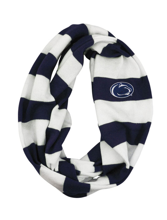 Penn State Navy & White Striped Infinity Scarf | Logofit