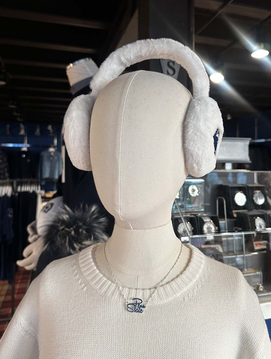 Penn State Fuzzy White Earmuffs Hype and Vice