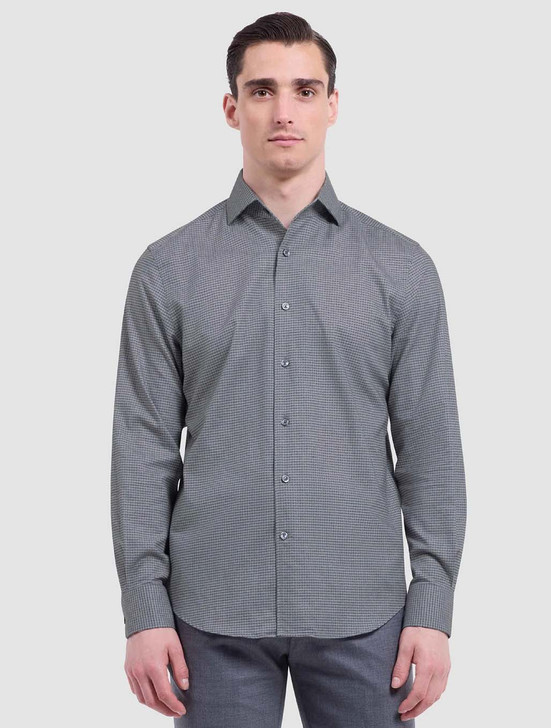 Long Sleeve Alvin Houndstooth Shirt Bugatchi