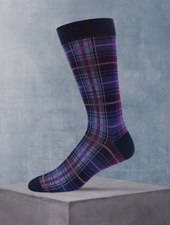 Purple Plaid Sock Harpers