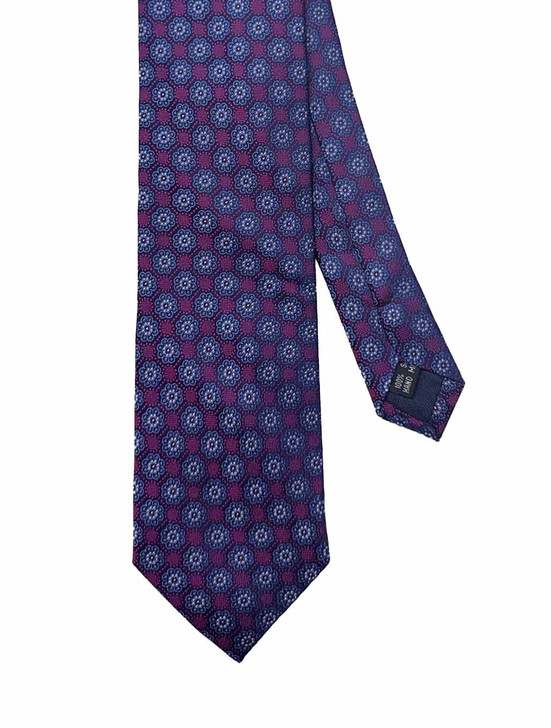 Purple Patterned Silk Tie | Harpers