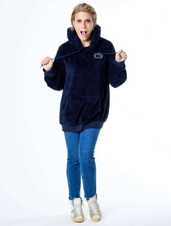 Penn State Fluffy Hoodie with Chenille Patch | Jill Martin