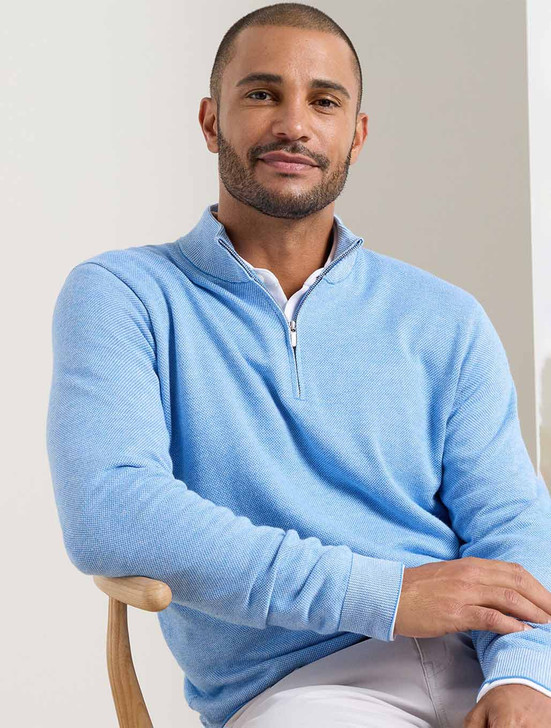 Coolspun Cotton Quarter Zip Sweater | Peter Millar