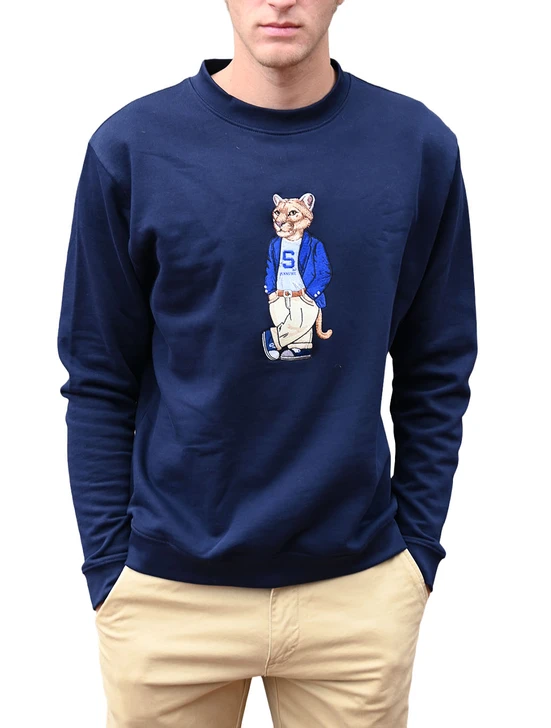 Penn State Embroidered Nittany Lion Crewneck | Crew Dog