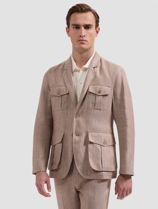 Linen Safari Blazer | Bugatchi