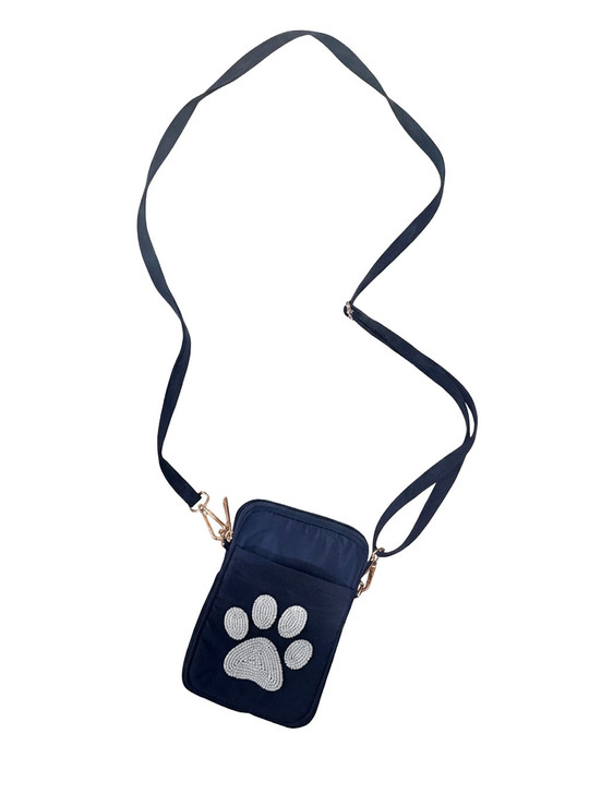 Beaded Paw Print Crossbody Phone Case | Tiana Designs