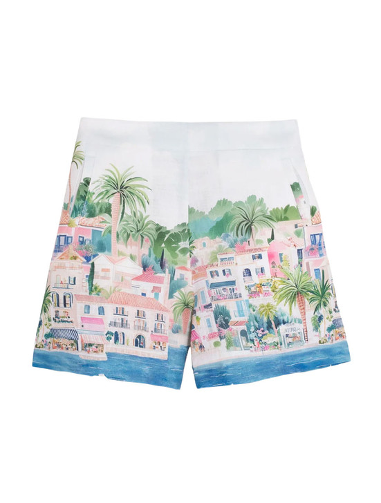Mediterranean Coast Print Shorts | Vilagallo