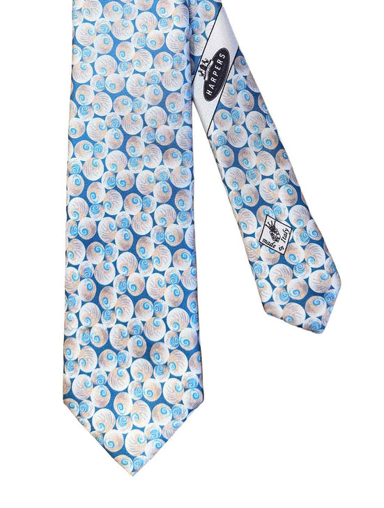 Seashell Print Silk Tie | Made in Italy