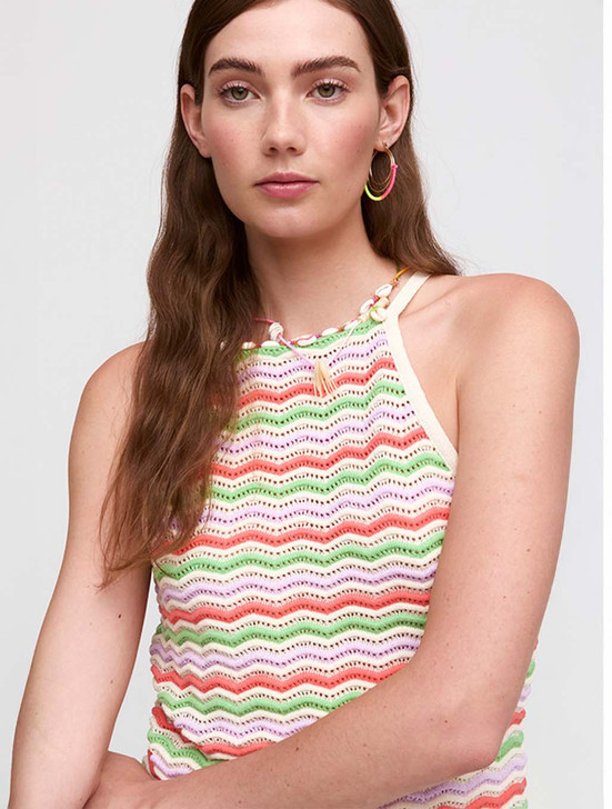 Xipre Coral Chevron Knit Tank | Aldo Martins