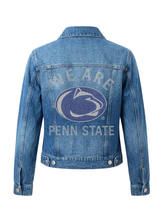We Are Penn State Rhinestone Denim Jacket | Moving Forward Designs
