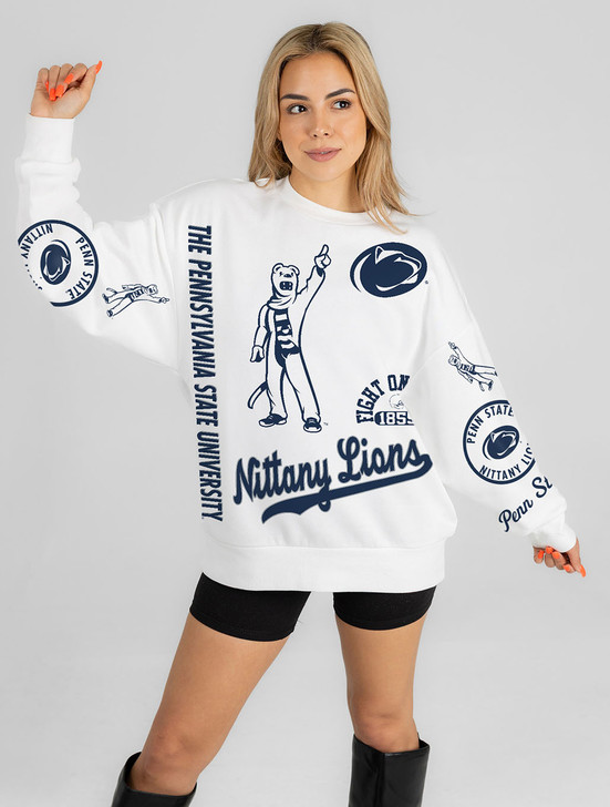 Penn State Mixed Logo Crew Neck | Gameday Couture