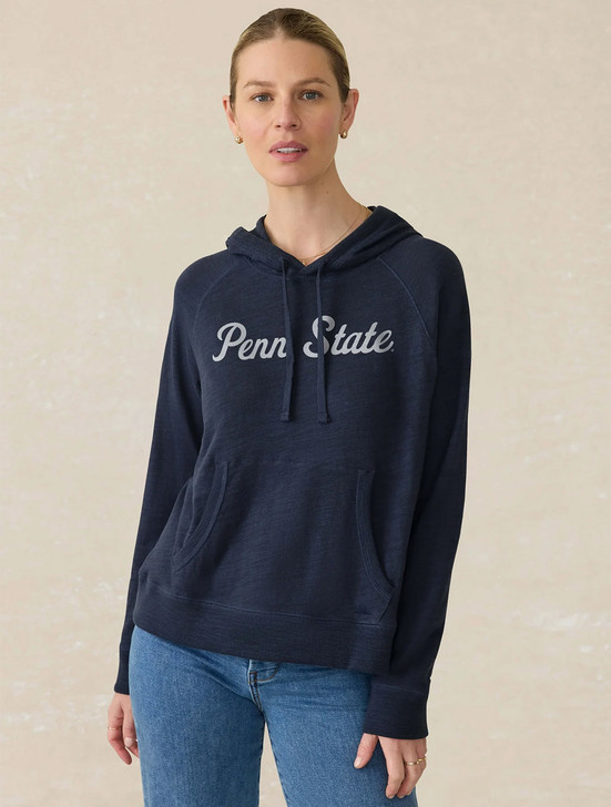 Penn State Script Sunwashed Slub Hoodie | Faherty