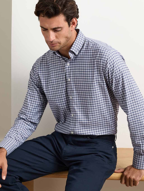 Clark Performance Plaid Sport Shirt | Peter Millar