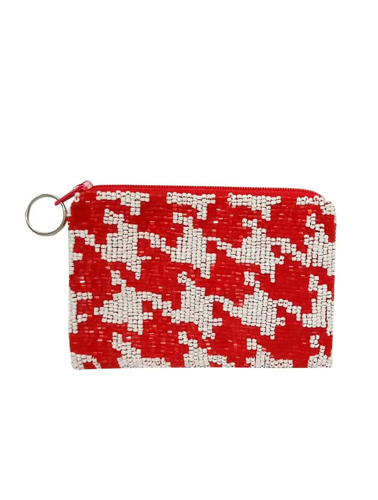 Beaded Houndstooth Coin Purse | Tiana Designs