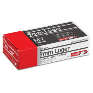 Aguila Centerfire Ammunition 9MM FMJ Flat Point 147 GR (50 Rounds) Aguila Centerfire Ammunition 9MM FMJ Flat Point 147 GR (50 Rounds)