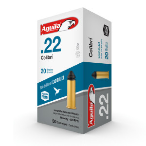 Aguila Rimfire Ammunition .22 COLIBRI 20GR (50 Rounds) Aguila Rimfire Ammunition .22 COLIBRI 20GR (50 Rounds)