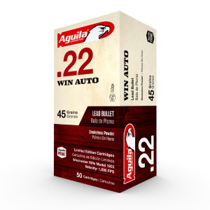Aguila Rimfire Ammunition .22 WIN AUTO 45 GR (50 Rounds) Aguila Rimfire Ammunition .22 WIN AUTO 45 GR (50 Rounds)