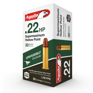 Aguila Rimfire Hollow Point Ammunition .22 SUPER MAX HP 30 GR (50 Rounds) Aguila Rimfire Hollow Point Ammunition .22 SUPER MAX HP 30 GR (50 Rounds)