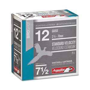 Aguila Shotshell Ammunition 12ga 2-3/4" 1-1/8oz 1200fps #7.5 (25 Rounds) Aguila Shotshell Ammunition 12ga 2-3/4" 1-1/8oz 1200fps #7.5 (25 Rounds)