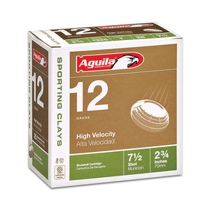 Aguila Shotshell Ammunition 12ga 2-3/4" 1-1/8oz HV Sporting 1325fps #7.5 (25 Rounds) Aguila Shotshell Ammunition 12ga 2-3/4" 1-1/8oz HV Sporting 1325fps #7.5 (25 Rounds)
