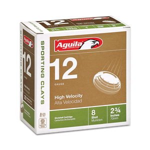 Aguila Shotshell Ammunition 12ga 2-3/4" 1oz HV Sporting 1325fps #8 (25 Rounds) Aguila Shotshell Ammunition 12ga 2-3/4" 1oz HV Sporting 1325fps #8 (25 Rounds)