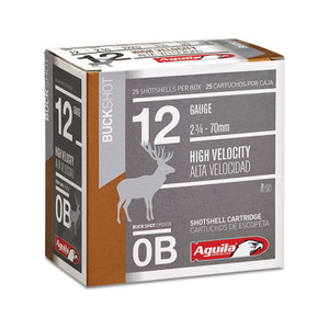 Aguila Shotshell Ammunition 12ga 2-3/4" 00Buck 1275fps (25 Rounds) Aguila Shotshell Ammunition 12ga 2-3/4" 00Buck 1275fps (25 Rounds)