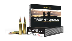 Nosler Trophy Grade Ammunition - 243 Win 90g AB SP (20ct) **SPECIAL ORDER** Nosler Trophy Grade Ammunition - 243 Win 90g AB SP (20ct) **SPECIAL ORDER**