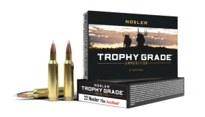 Nosler Trophy Grade Ammunition - 22 Nosler 70g AB SP (20ct) Nosler Trophy Grade Ammunition - 22 Nosler 70g AB SP (20ct)