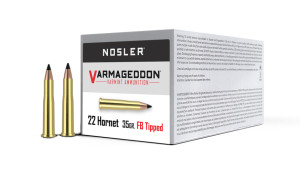 Nosler Varmageddon Ammunition - 22 Hornet 35g VG FBT (50ct) **SPECIAL ORDER** Nosler Varmageddon Ammunition - 22 Hornet 35g VG FBT (50ct) **SPECIAL ORDER**