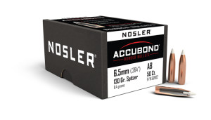 Nosler AccuBond Projectiles 6.5 mm/.264 Cal (.264) 130gr 50 Nosler AccuBond Projectiles 6.5 mm/.264 Cal (.264) 130gr 50
