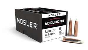 Nosler AccuBond Projectiles 6.5 mm/.264 Cal (.264) 140gr 50 Nosler AccuBond Projectiles 6.5 mm/.264 Cal (.264) 140gr 50