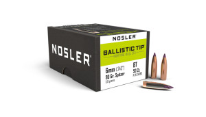 Nosler Ballistic Tip Hunting Projectiles 6mm .243 Cal (.243) 90gr 50 Nosler Ballistic Tip Hunting Projectiles 6mm .243 Cal (.243) 90gr 50