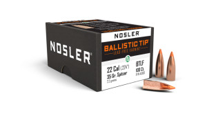 Nosler Ballistic Tip Lead Free Projectiles .22 Cal (.224) 35gr 100 Nosler Ballistic Tip Lead Free Projectiles .22 Cal (.224) 35gr 100
