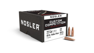 Nosler Custom Competition Projectiles .22 Cal (.224) 69gr HPBT 100 Nosler Custom Competition Projectiles .22 Cal (.224) 69gr HPBT 100