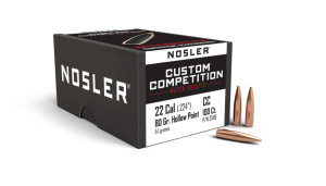 Nosler Custom Competition Projectiles .22 Cal (.224) 80gr HPBT 100 Nosler Custom Competition Projectiles .22 Cal (.224) 80gr HPBT 100