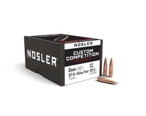 Nosler Custom Competition Projectiles 6mm .243 Cal (.243) 107gr HPBT 100 Nosler Custom Competition Projectiles 6mm .243 Cal (.243) 107gr HPBT 100