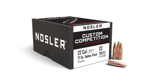 Nosler Custom Competition Projectiles .22 Cal (.224) 77gr HPBT 250 Nosler Custom Competition Projectiles .22 Cal (.224) 77gr HPBT 250