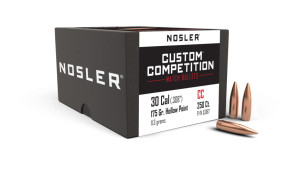 Nosler Custom Competition Projectiles .30 Cal/7.62mm (.308) 175gr HPBT 250 Nosler Custom Competition Projectiles .30 Cal/7.62mm (.308) 175gr HPBT 250