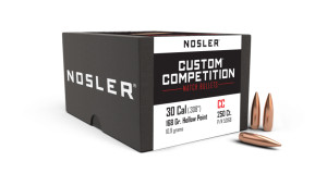 Nosler Custom Competition Projectiles .30 Cal/7.62mm (.308) 168gr HPBT 250 Nosler Custom Competition Projectiles .30 Cal/7.62mm (.308) 168gr HPBT 250