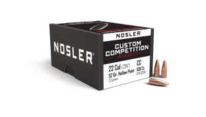 Nosler Custom Competition Projectiles .22 Cal (.224) 52gr HPBT 100 Nosler Custom Competition Projectiles .22 Cal (.224) 52gr HPBT 100
