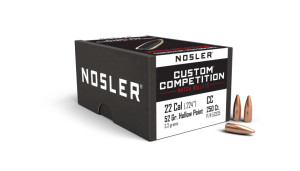 Nosler Custom Competition Projectiles .22 Cal (.224) 52gr HPBT 250 Nosler Custom Competition Projectiles .22 Cal (.224) 52gr HPBT 250