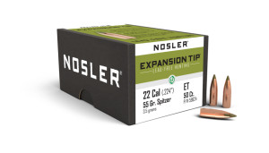 Nosler E-Tip Projectiles .22 Cal (.224) 55gr 50 Nosler E-Tip Projectiles .22 Cal (.224) 55gr 50