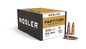 Nosler Partition Projectiles .25 Cal (.257) 100gr 50 Nosler Partition Projectiles .25 Cal (.257) 100gr 50