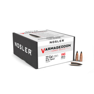Nosler Varmageddon Projectiles .22 Cal (.224) 55gr FB Tipped 500 Nosler Varmageddon Projectiles .22 Cal (.224) 55gr FB Tipped 500
