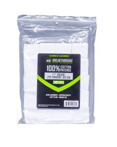 Breakthrough Square Cotton Patches ..1-3/4" x 1-3/4" 500pcs / .270 - .357 caliber Breakthrough Square Cotton Patches ..1-3/4" x 1-3/4" 500pcs / .270 - .357 caliber