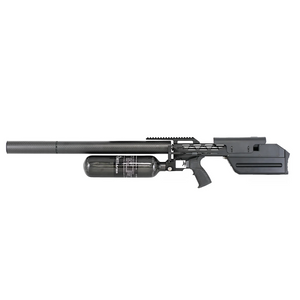 RTI Mora Sniper 1100ccm/1.1L, Barrel length 70cm/28". Twin regulator, externally adjustable, carbon silencer, two magazines, hard case, carbon bottle. FAC. 6.35mm (.25)