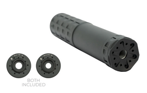 RTI Hush 34mm Supressor - Aluminium construction with total weight of 120g (4.2oz) - 155mm Length with 1/2x20 UNF Thread