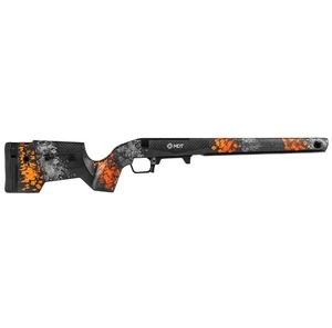 MDT Chassis CRBN Hunter Kit  - Remington 700 Short Action, Right Hand, Fixed - ARCA with Precision Bottom Metal - Hunter Orange & Grey